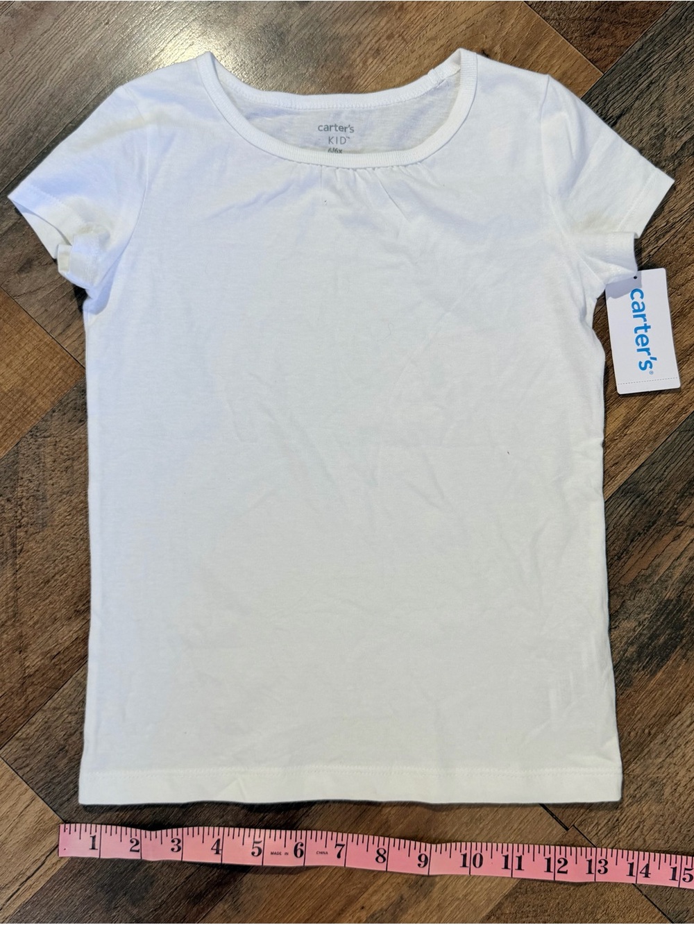 Carter's White Short Sleeve Girl's Tee